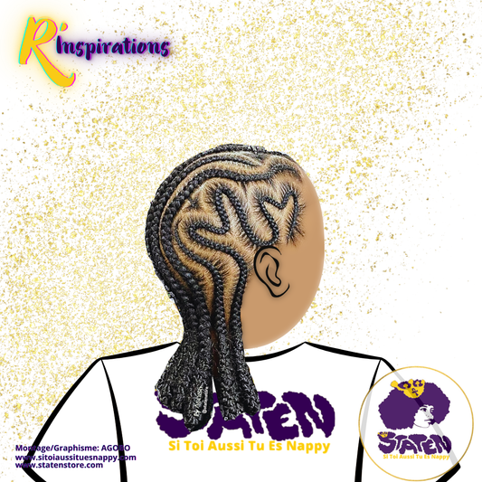 🌀 Motifs Coeur & Tresses Collées/Cornrows
