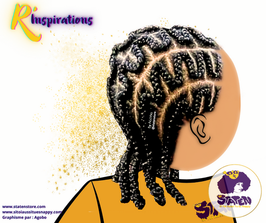 Tresses Collées/Cornrows sur Cheveux Libres - Garçon