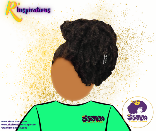 Afro Puff sur un Coté - Femme