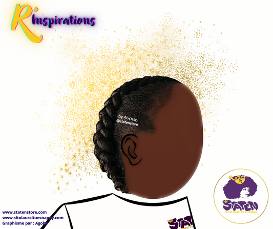 Tresses Collées/Cornrows sur Cheveux Libres - Femme
