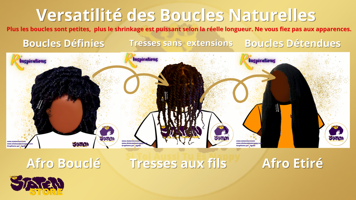 Qu'est ce que l'état "Étiré/Détendu" du cheveu bouclé?