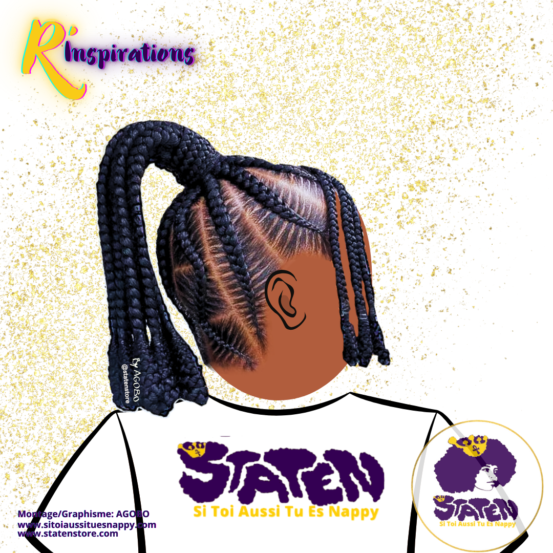 Tresses Collées (Cornrows) & Queue de Cheval  - Femme