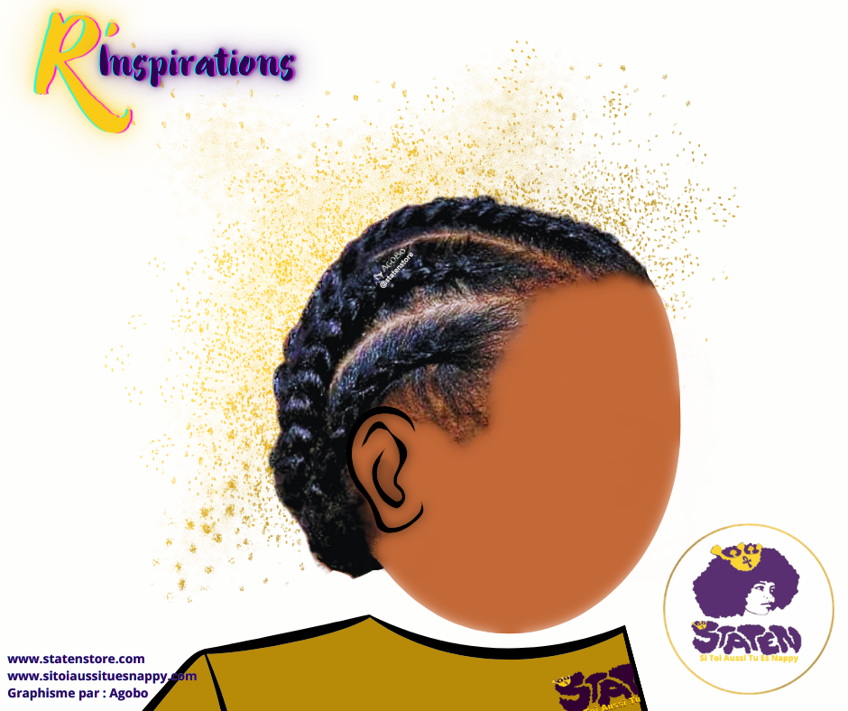 🌟Tresses Collées/Cornrows Basiques- Femme