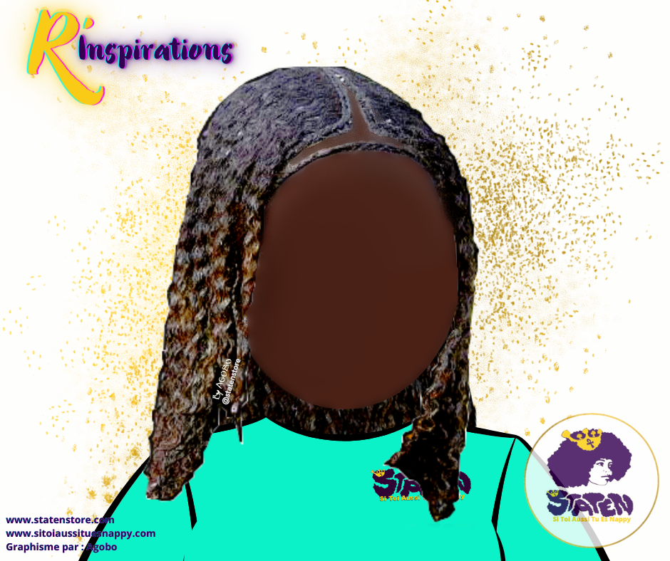 Tresses Collées/Cornrows sur Cheveux Libres - Fille