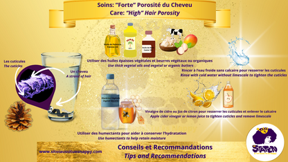 Les cheveux avec une forte porosité