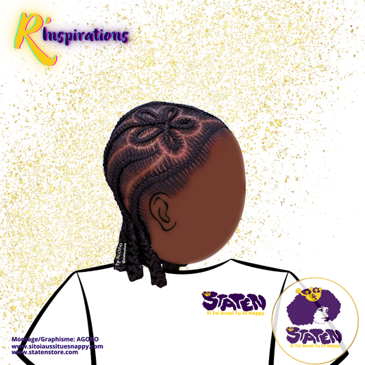 🌀 Motifs Fleur & Tresses Collées/Cornrows