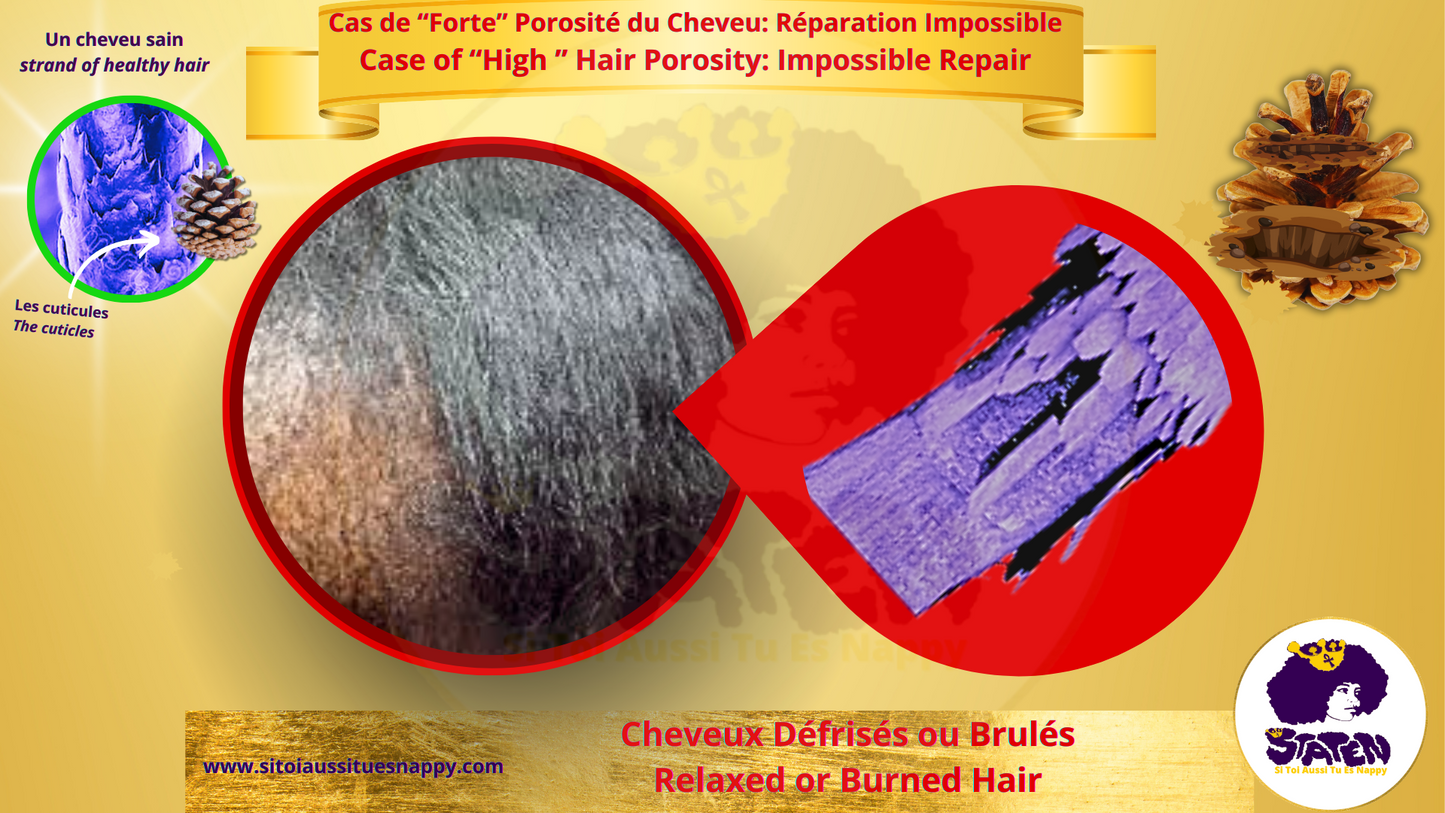 Les cheveux avec une faible porosité