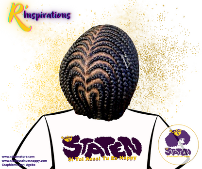 Tresses Collées/Cornrows sur Cheveux Libres - Fille