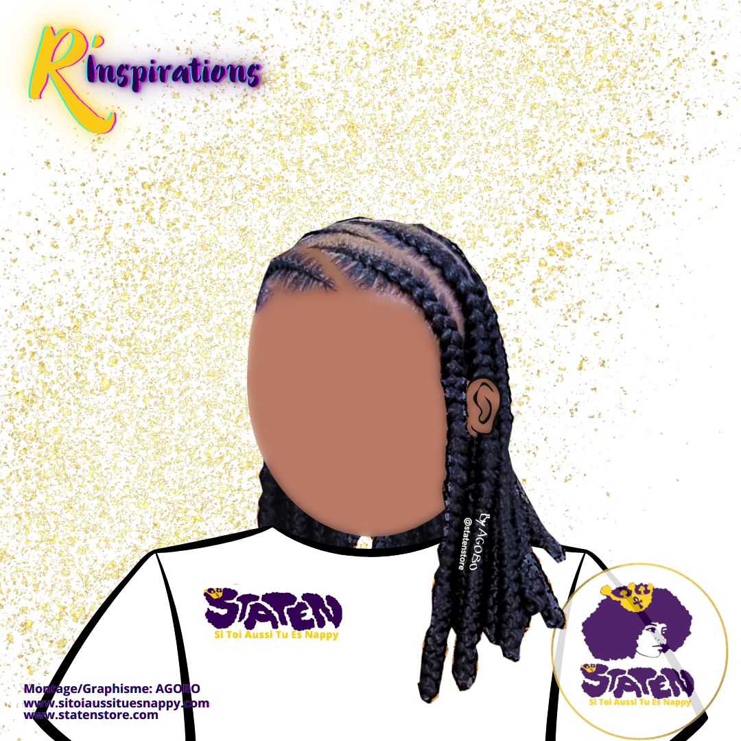 🌟Tresses Collées/Cornrows Basiques- Femme
