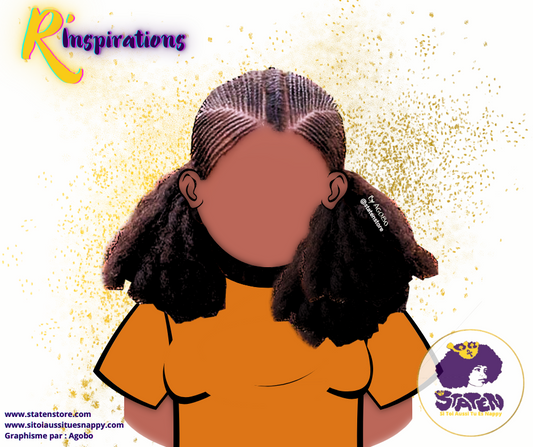 Tresses Collées/Cornrows & Cheveux Libres - Fille