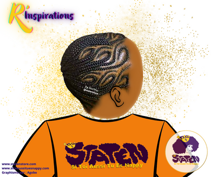 Tresses Collées/Cornrows sur Cheveux Libres - Fille