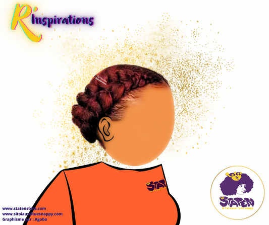 Tresses Collées/Cornrows sur Cheveux Libres - Fille
