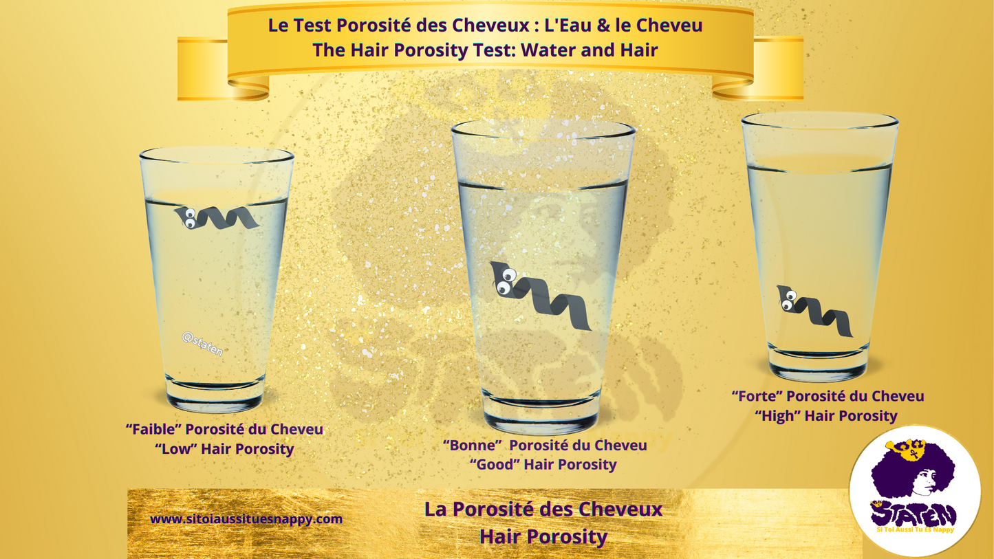 Les cheveux avec une bonne porosité