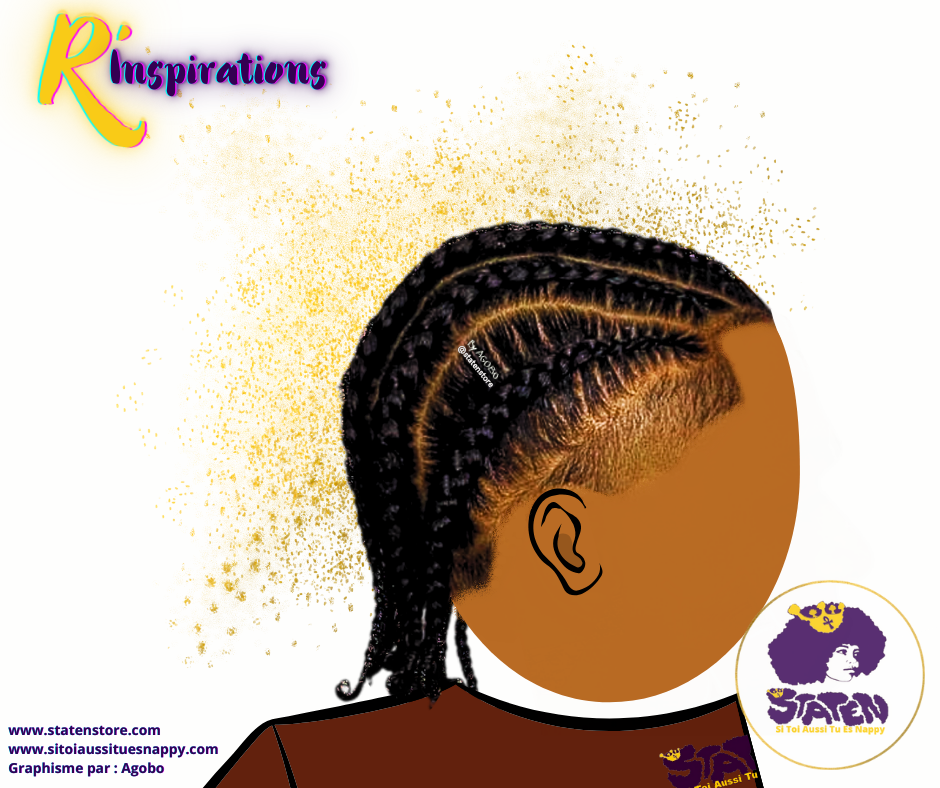 🌟Tresses Collées/Cornrows Basiques - Homme