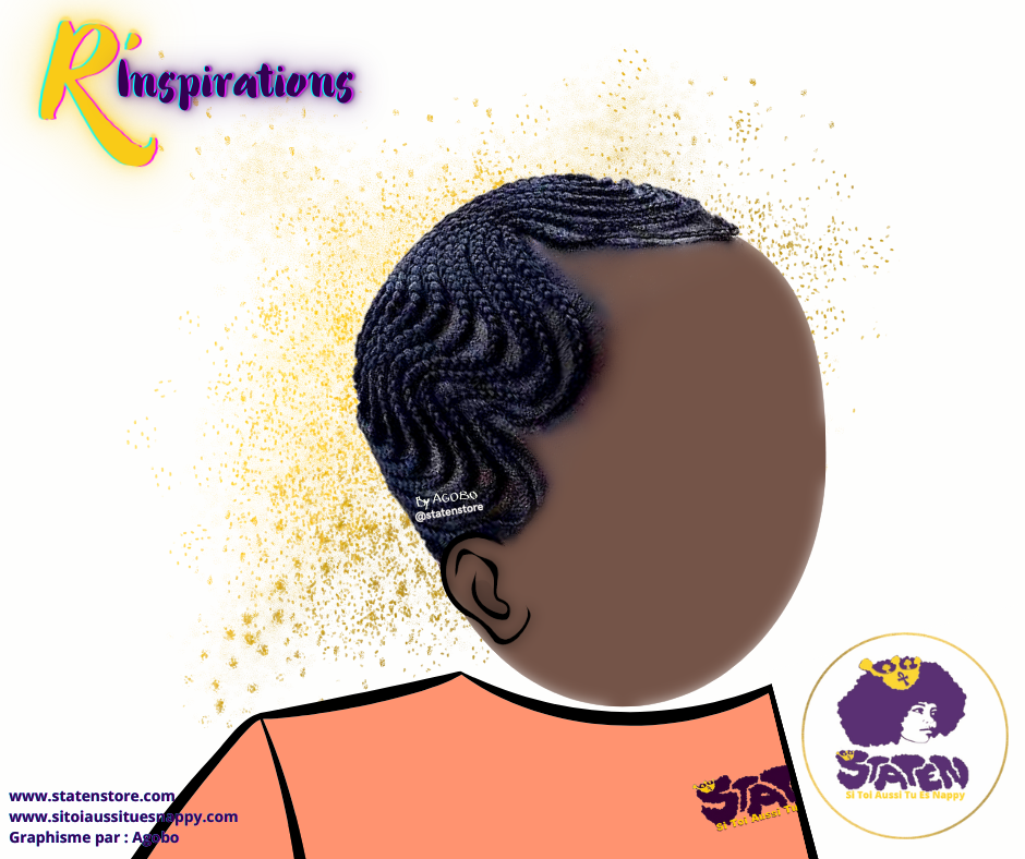 🌀 Motifs Ondulés & Tresses Collées/Cornrows
