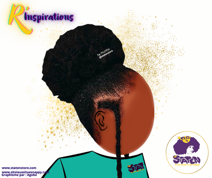 Afro Puff & Tresses Collées (Cornrows) - Femme