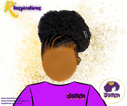 Afro Puff Haut (High Puff)- Femme
