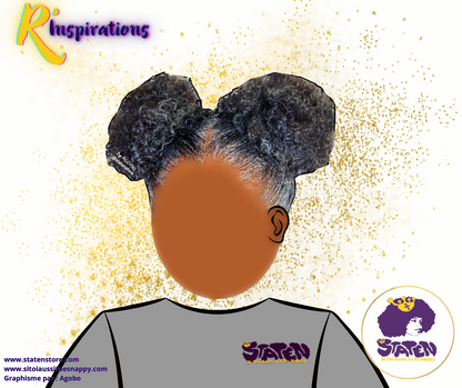 Couettes & Afro Puff/2 Puffs Balls sur Cheveux Libres - Femme