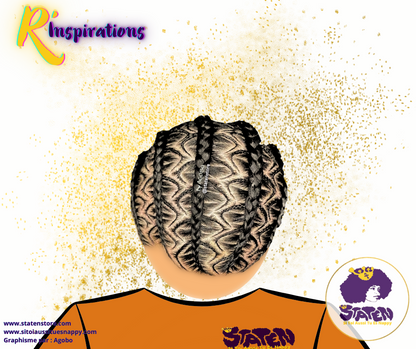 🌀 Motifs Branches & Tresses Collées/Cornrows
