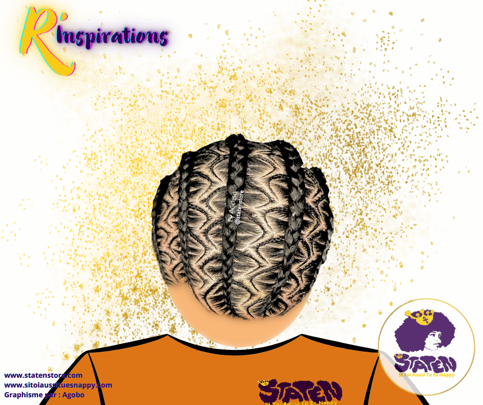 🌟Tresses Collées/Cornrows Basiques- Femme
