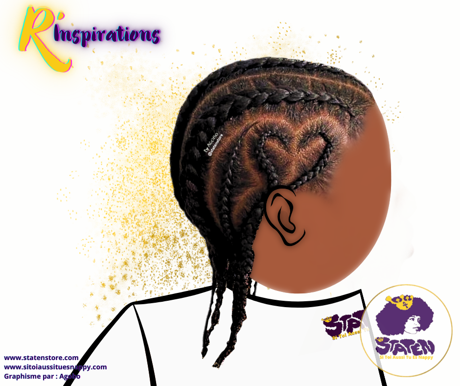 🌟Tresses Collées/Cornrows Basiques - Homme