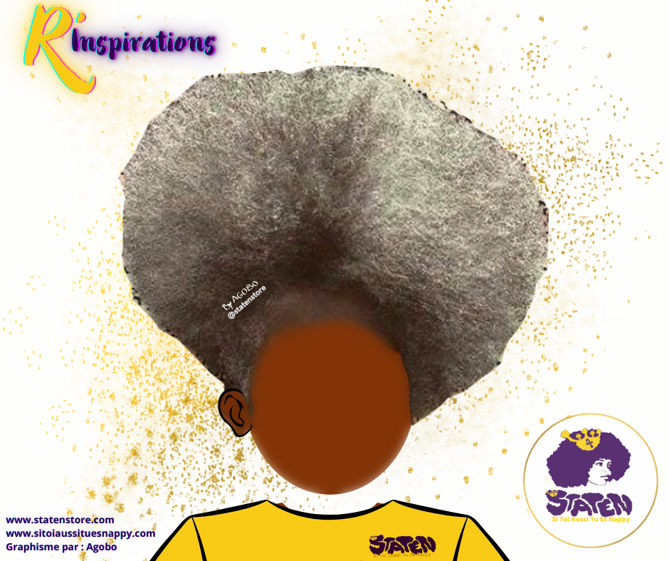 Afro Puff sur un Coté - Femme