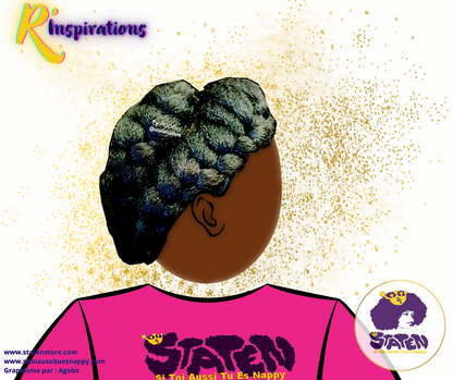 Tresses Collées (Cornrows) éloignées des Racines - Femme