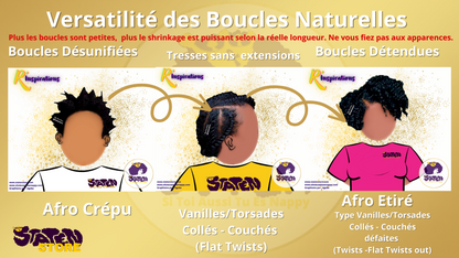 Qu'est ce que l'état "Étiré/Détendu" du cheveu bouclé?