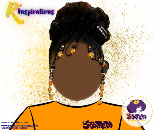Afro Puff & Tresses Collées (Cornrows) - Femme