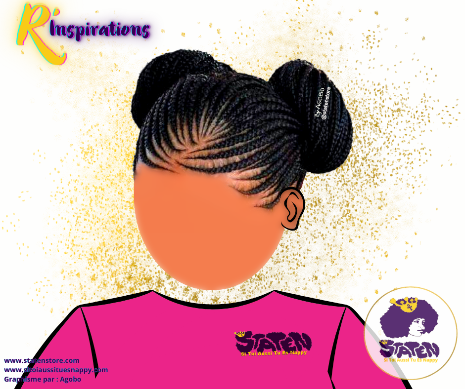 🌟Tresses Collées/Cornrows Basiques- Femme