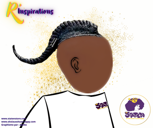 Tresses Collées (Cornrows) & Queue de Cheval  - Homme