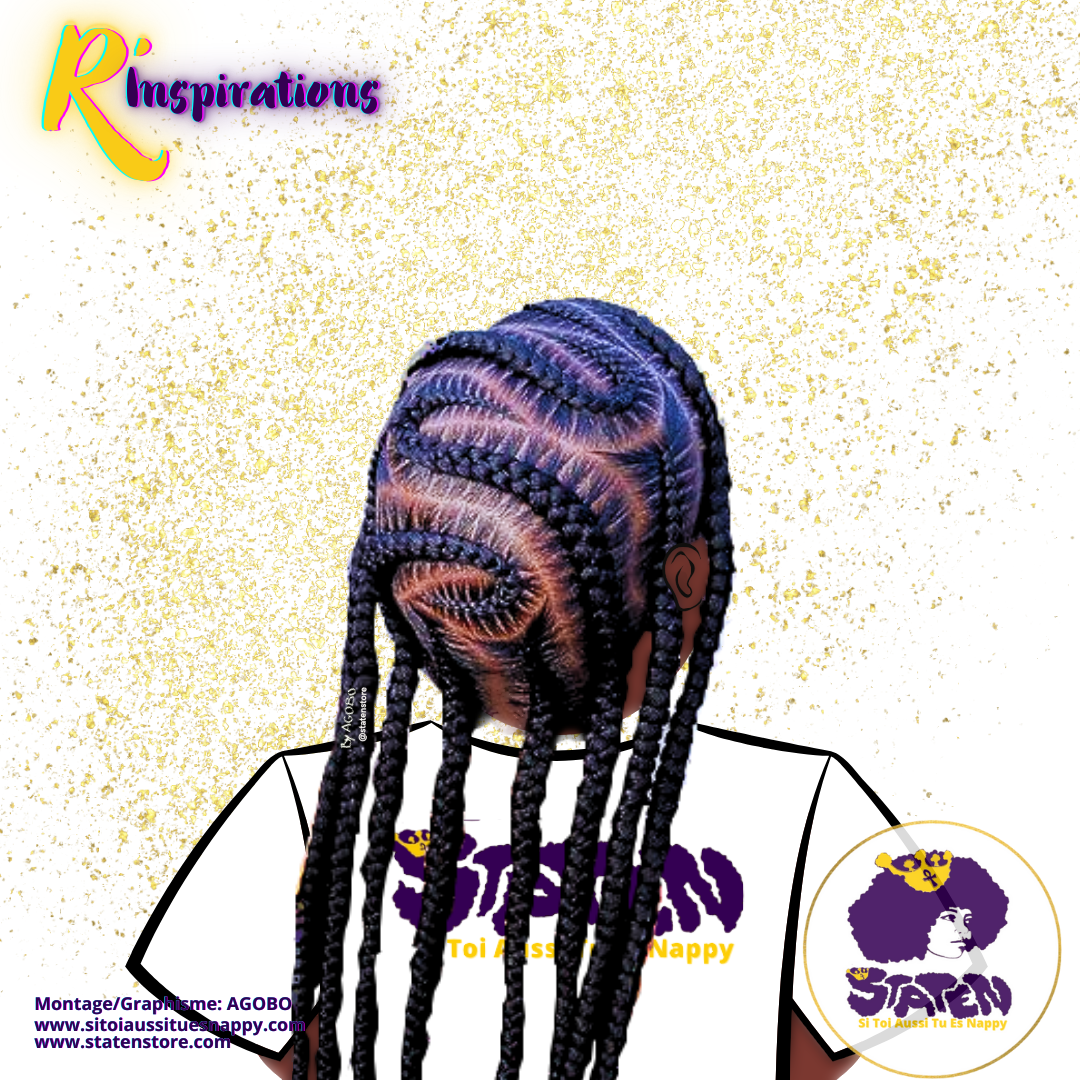 🌀 Motifs Ondulés & Tresses Collées/Cornrows